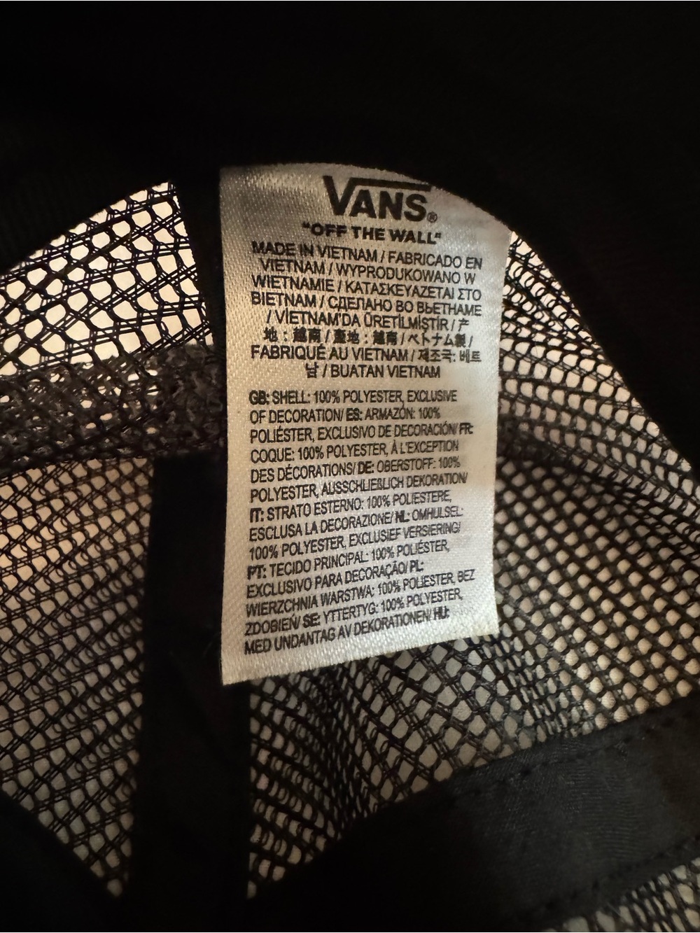 Vans Black Trucker Hat with Pink Logo - Picture 2 of 3